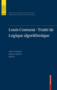 Louis Couturat -Traité de Logique algorithmique (Science autour de / around 1900) （2010）