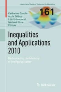 Inequalities and Applications 2010 : Dedicated to the Memory of Wolfgang Walter (International Series of Numerical Mathematics)