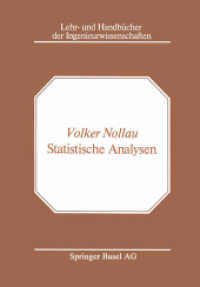 Statistische Analysen : Mathematische Methoden der Planung und Auswertung von Versuchen (Lehr- und Handbücher der Ingenieurwissenschaften .37) （2014. 378 S. 378 S. 377 Abb. 244 mm）