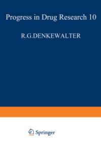 Progress in Drug Research. .10 Fortschritte der Arzneimittelforschung / Progress in Drug Research / Progrès des recherches pharmaceutiques （Softcover reprint of the original 1st ed. 1966. 2012. 604 S. 604 p. 24）