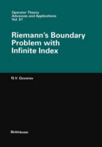 Riemann's Boundary Problem with Infinite Index (Operator Theory: Advances and Applications)