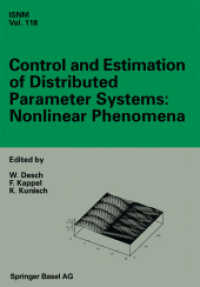Control and Estimation of Distributed Parameter Systems: Nonlinear Phenomena : International Conference in Vorau (Austria), July 18-24, 1993 (International Series of Numerical Mathematics)