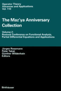 The Maz'ya Anniversary Collection : Volume 2: Rostock Conference on Functional Analysis, Partial Differential Equations and Applications (Operator Theory: Advances and Applications)