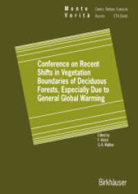 Conference on Recent Shifts in Vegetation Boundaries of Deciduous Forests, Especially Due to General Global Warming (Monte Verita)