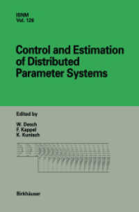 Control and Estimation of Distributed Parameter Systems : International Conference in Vorau, Austria, July 14-20, 1996 (International Series of Numerical Mathematics)