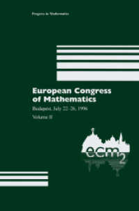 European Congress of Mathematics : Budapest, July 22-26, 1996 Volume II (Progress in Mathematics)