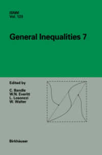 General Inequalities 7 : 7th International Conference at Oberwolfach, November 13-18, 1995 (International Series of Numerical Mathematics)