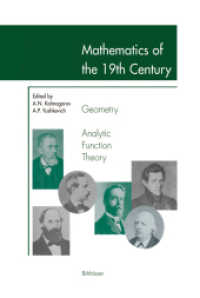 Mathematics of the 19th Century : Geometry, Analytic Function Theory
