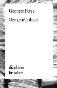 Denken/Ordnen (diaphanes Broschur) （2014. 168 S. 18.5 cm）