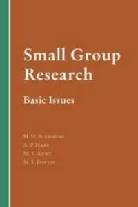 Small Group Research : Basic Issues （2008. 573 S. 220 mm）