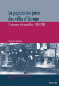 La Population Juive Des Villes d'Europe : Croissance Et Répartition, 1750-1930 (Population, Famille Et Société / Population, Family, and Soc)