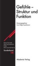 Gefuhle - Struktur Und Funktion (Deutsche Zeitschrift Fur Philosophie / Sonderbande) -- Hardback (German Language Edition)