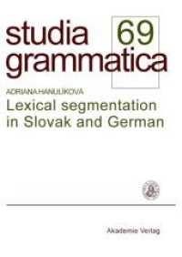 Lexical Segmentation in Slovak and German (Studia Grammatica")