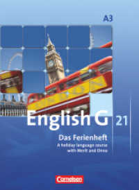 English G 21 - Ausgabe A - Band 3: 7. Schuljahr : Das Ferienheft - A holiday language course with Merit and Onno - Arbeitsheft (English G 21) （2013. 48 S. 25.8 cm）