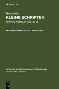 Verskunst (Hans Kuhn: Kleine Schriften Band 1)