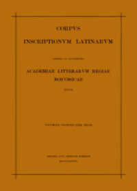 Corpus inscriptionum Latinarum. Inscriptiones Aemiliae, Etruriae, Umbriae Latinae. Vol XI. Pars I Inscriptiones Aemiliae et Etruriae （1966. 395 mm）