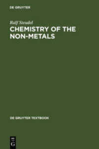 Chemistry of the Non-Metals : With an Introduction to Atomic Structure and Chemical Bonding (De Gruyter Textbook) （1976. 402 S. 123 b/w ill., 52 b/w tbl. 230 mm）