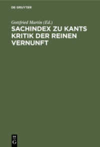 Sachindex zu Kants Kritik der reinen Vernunft -- Hardback (German Language Edition) （Reprint 20）