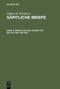 Johann H. Pestalozzi: Sämtliche Briefe. Bd 3 Briefe aus den Jahren 1767 bis 1797 (Nr. 469-759) (Johann H. Pestalozzi: Sämtliche Briefe Bd 3) （1954. XI, 589 S. 230 mm）