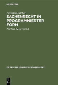 Sachenrecht in programmierter Form (De Gruyter Lehrbuch programmiert)