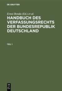 Handbuch des Verfassungsrechts der Bundesrepublik Deutschland, 2 Teile : Studienausgabe （1984. XII, 1448 S. 230 mm）