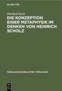 Die Konzeption einer Metaphysik im Denken von Heinrich Scholz (Theologische Bibliothek Töpelmann 44) （Reprint 2019. 1987. XV, 246 S. 23 cm）