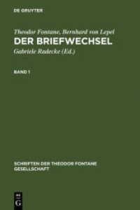 フォンターネ、レーペル往復書簡集<br>Der Briefwechsel, 2 Bde. : Kritische Ausgabe (Schriften der Theodor Fontane Gesellschaft 5) （2006. XXVIII, 1430 S. 24 b/w ill. 230 mm）
