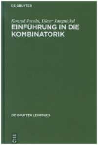 Einführung in die Kombinatorik (De Gruyter Lehrbuch) （2. Aufl. 2004. XII, 406 S. 230 mm）