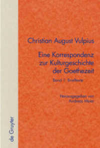 ヴルピウス、ゲーテ書簡集（全２巻）<br>Christian August Vulpius: Christian August Vulpius - Eine Korrespondenz zur Kulturgeschichte der Goethezeit. Band 1+2 Christian August Vulpius, Eine Korrespondenz zur Kulturgeschichte der Goethezeit, 2 Bde. (Quellen und Forschungen zur Literatur- und （2003. CLXXXVII, 1206 S. 2 Frontispize. 230 mm）