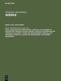 Athanasius Alexandrinus: Werke. Die Apologien. Band II. Lieferung 8 Apologia ad Constantium / Epistula ad Ioannem et Antiochum / Epistula ad Palladium / Epistula ad Dracontium / Epistula a (Athanasius Alexandrinus: Werke. Die Apologien Band II. L