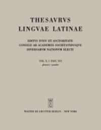 Thesaurus linguae Latinae. . p - porrum / plenesco - pomifer Tl.1/16 : plenesco - pomifer (Thesaurus linguae Latinae. . p - porrum Vol. X. Pars 1. Fasc. XVI)