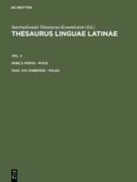 Thesaurus linguae Latinae. . porta - pyxis. Vol. X. Pars 2. Fasc. X pubertas - pulso