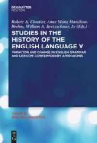 英語史研究５：英語文法・語彙の変異と変化への今日的アプローチ<br>Studies in the History of the English Language Pt.5 : Variation and Change in English Grammar and Lexicon: Contemporary Approaches (Topics in English Linguistics [TiEL] 68) （2010. VII, 329 S. 13 b/w ill., 42 b/w tbl. 230 mm）