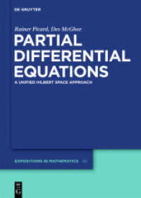 偏微分方程式：ヒルベルト空間によるアプローチ<br>Partial Differential Equations : A unified Hilbert Space Approach (De Gruyter Expositions in Mathematics 55) （2011. XVIII, 469 S. 240 mm）