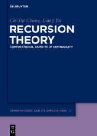 Recursion Theory : Computational Aspects of Definability (De Gruyter Series in Logic and Its Applications 8)