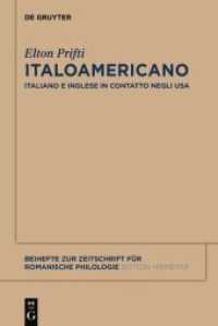 Italoamericano : Italiano e inglese in contatto negli USA. Analisi diacronica variazionale e migrazionale (Beihefte zur Zeitschrift für romanische Philologie 375)