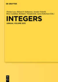 整数論文集・2013年<br>Integers - Annual Volume 2013 （2014. XII, 1079 S. 150 b/w ill. 240 mm）