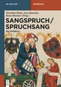 Sangspruch-Dichtung : Ein Handbuch (De Gruyter Reference)