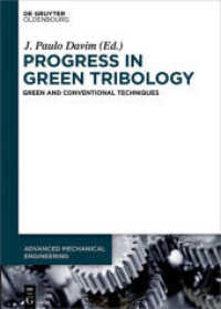 Progress in Green Tribology : Green and Conventional Techniques (Advanced Mechanical Engineering 2)