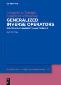 Generalized Inverse Operators : And Fredholm Boundary-Value Problems (Inverse and Ill-Posed Problems Series 59)