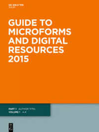 マイクロ・電子資料ガイド2015（全４巻）<br>Guide to Microforms and Digital Resources. 2015 Author Title and Subject Guide : eBookPlus (Guide to Microforms and Digital Resources 2015) （2015. XXXIV, 4006 S.）