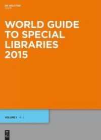 世界専門図書館ガイド（2015年版・全２巻）<br>World Guide to Special Libraries 2015 （10. Aufl. 2015. LIV, 1491 S. 280 mm）