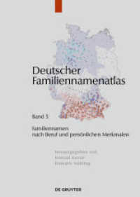 Deutscher Familiennamenatlas. Band 5 Familiennamen nach Beruf und persönlichen Merkmalen (Deutscher Familiennamenatlas Band 5)