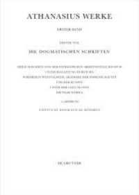 Athanasius Alexandrinus: Werke. Die Dogmatischen Schriften. Band I/Teil 1. Lfg 5 Epistulae Dogmaticae Minores (Athanasius Alexandrinus: Werke. Die Dogmatischen Schriften Band I/Teil 1. Lfg 5)