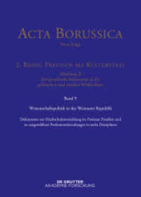 Acta Borussica - Neue Folge. Preußen als Kulturstaat. Der preußische Kulturstaat in der politischen und sozialen Wirklic. Reihe 2. Abteilung II. Wissenschaftspolitik in der Weimarer Republik (Acta Borussica - Neue Folge. Preußen als （2016. X, 1324 S. 240 mm）