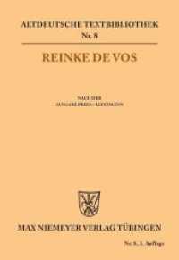 Reinke de Vos (Altdeutsche Textbibliothek) -- Paperback / softback (German Language Edition) （3rd 3., Du）