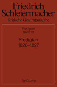 Friedrich Schleiermacher: Kritische Gesamtausgabe. Predigten. Abteilung III. Band 10 Predigten 1826-1827 (Friedrich Schleiermacher: Kritische Gesamtausgabe. Predigten Abteilung III. Band 10)