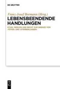 Lebensbeendende Handlungen : Ethik， Medizin und Recht zur Grenze von 'Töten' und 'Sterbenlassen'