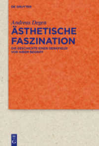 Ästhetische Faszination : Die Geschichte einer Denkfigur vor ihrem Begriff. Habilitationsschrift (Quellen und Forschungen zur Literatur- und Kulturgeschichte 87 (321))