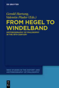 From Hegel to Windelband (New Studies in the History and Historiography of Philosophy") 〈1〉